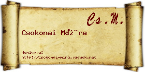 Csokonai Míra névjegykártya